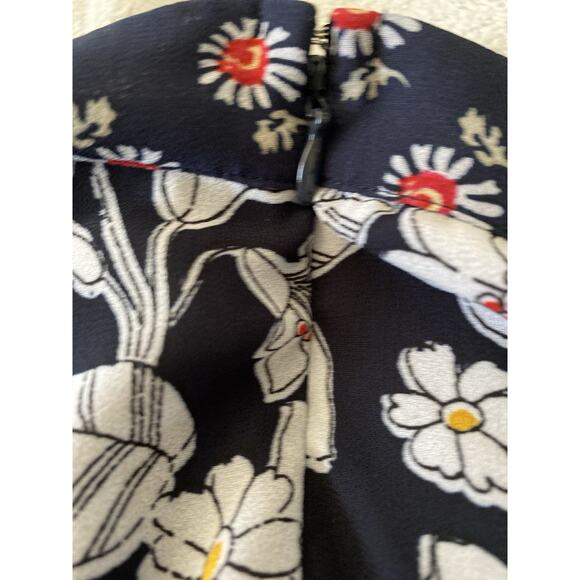 Lane Bryant Women's 24 Tiered Maxi Dress Blue White Floral Flutter Sleeve V-neck - Picture 2 of 7